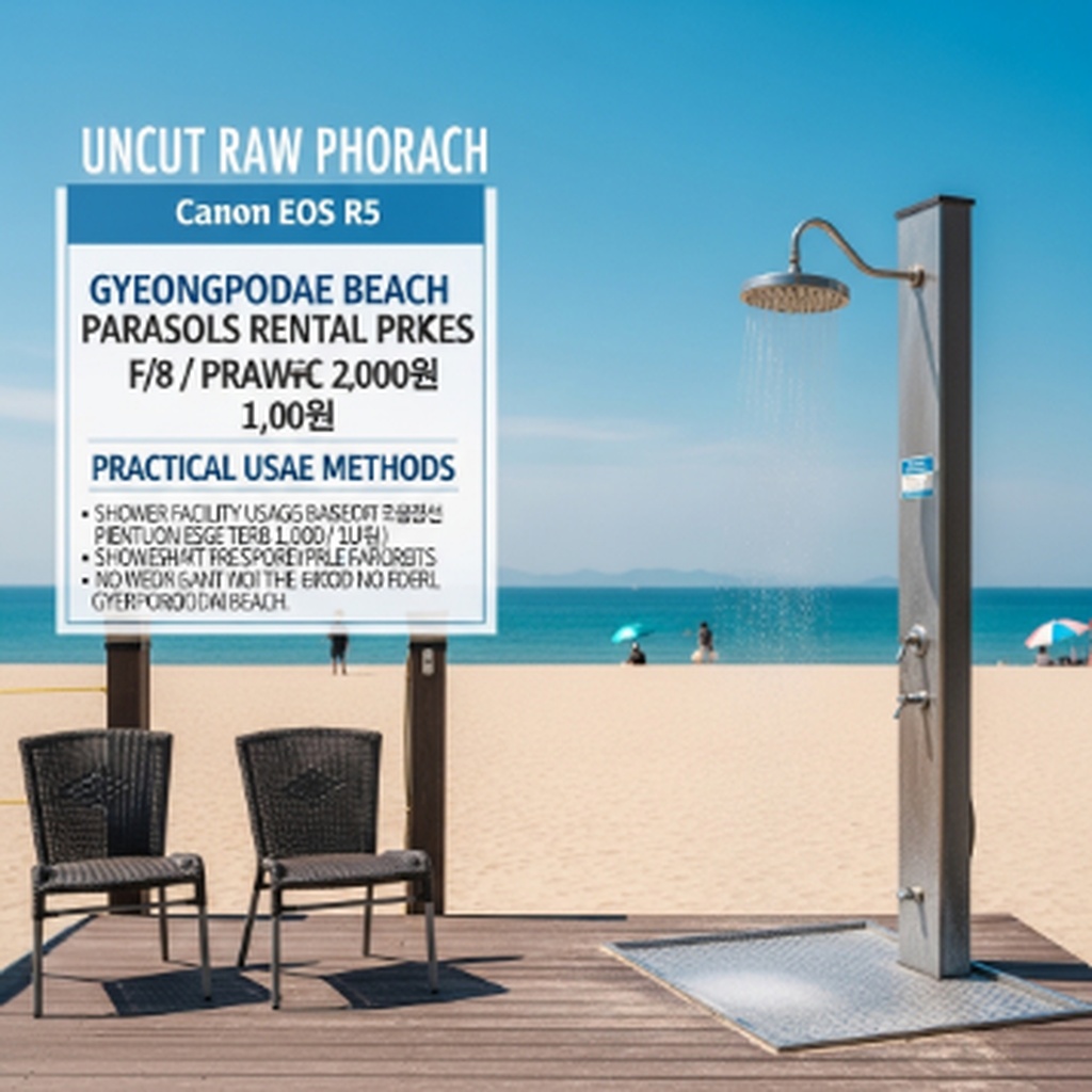 경포대 해수욕장 파라솔 대여 가격 및 샤워장 이용 요금과 실전 이용 방법