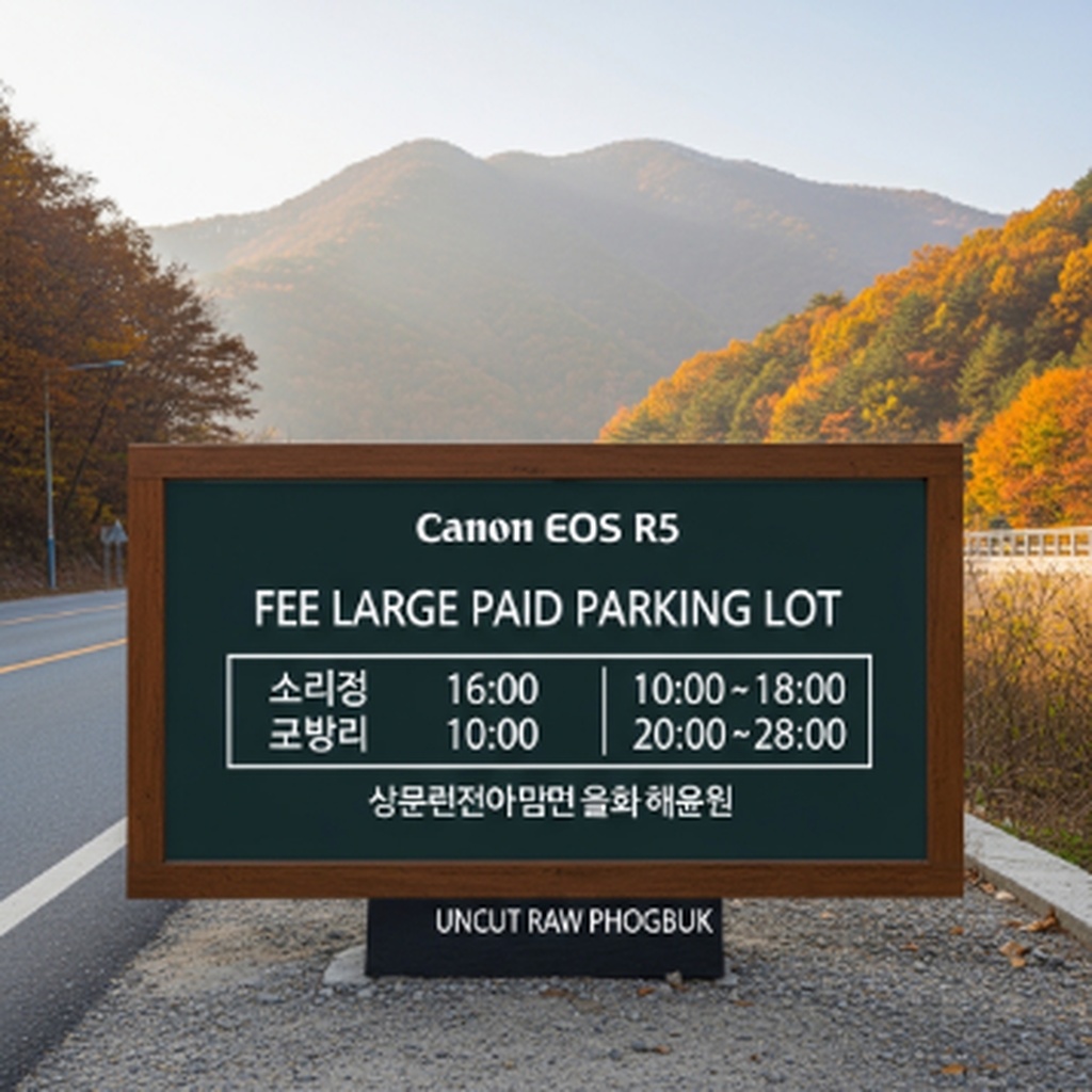 충북 괴산 산막이옛길 대형 유료 주차장 요금 및 운영 시간 정보