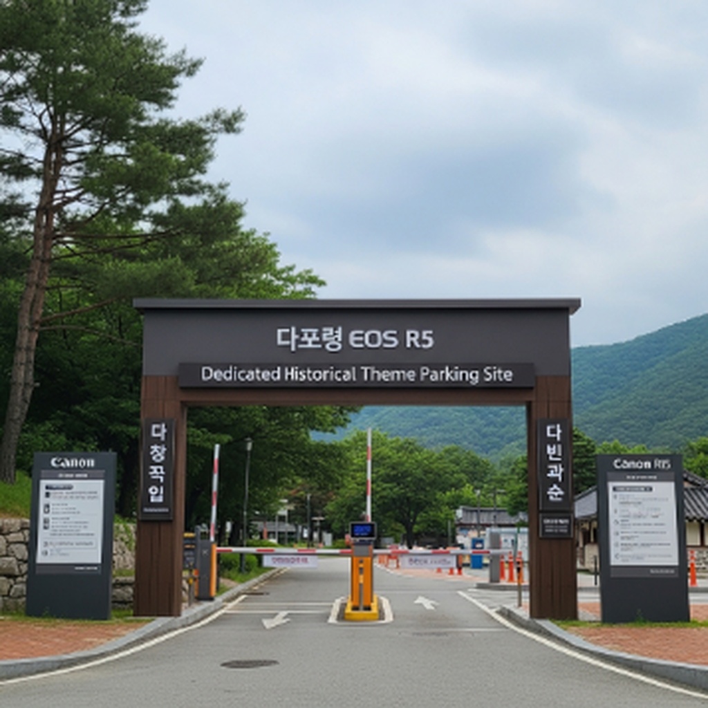 경북 고령 대가야역사테마관광지 내 전용 무료 주차장 위치 안내