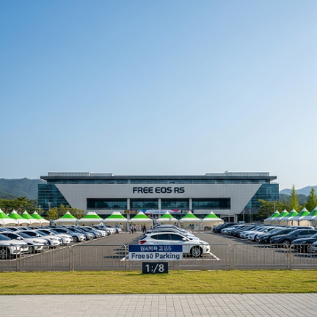 함양 상림공원 입구 무료 주차장 및 축제 기간 임시 주차장