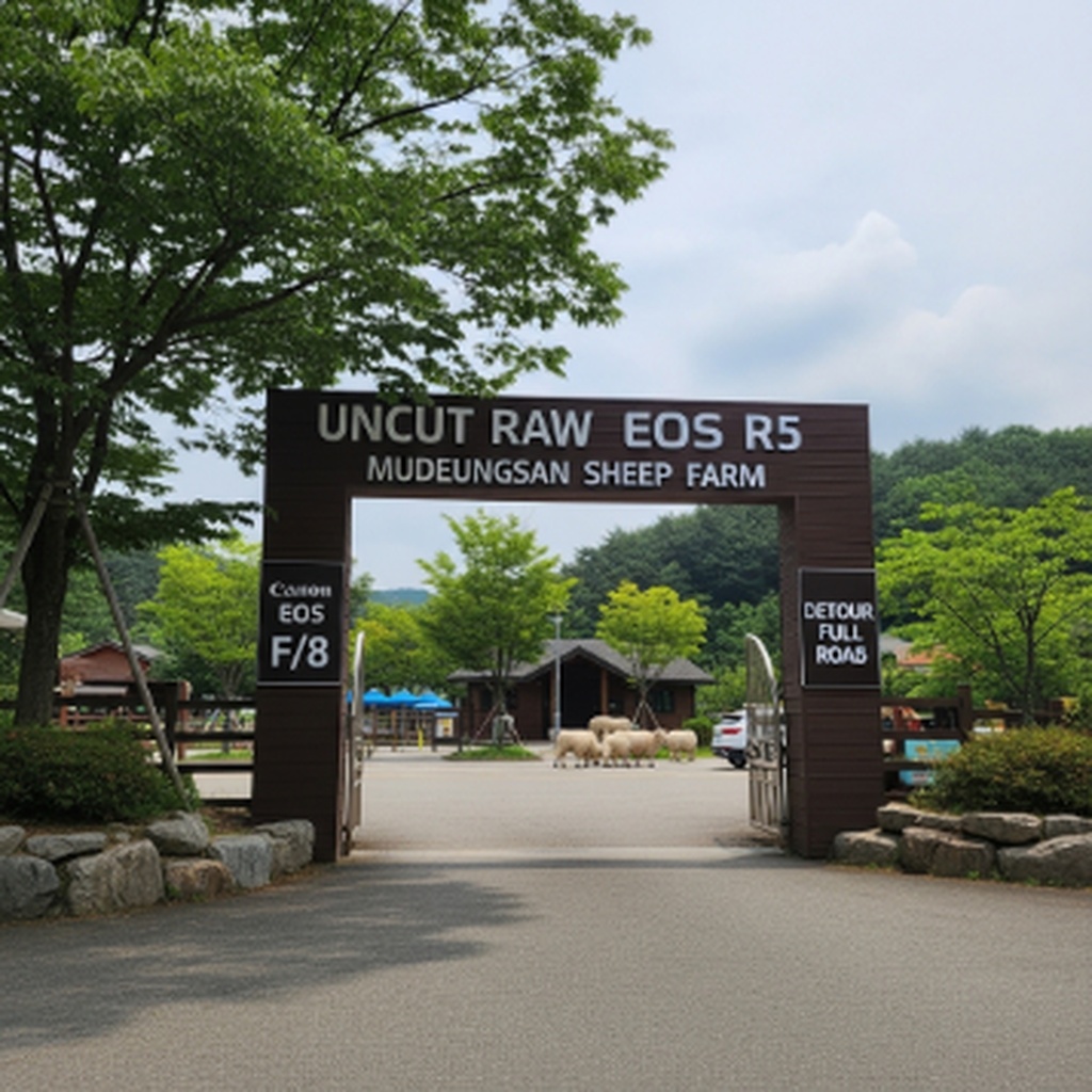 무등산 양떼목장 입구 전용 주차장 및 주말 만차 시 우회로