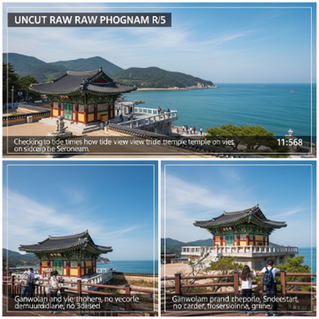 충남 서산 간월암 물때 시간 확인 및 바다 위 사찰 관람법