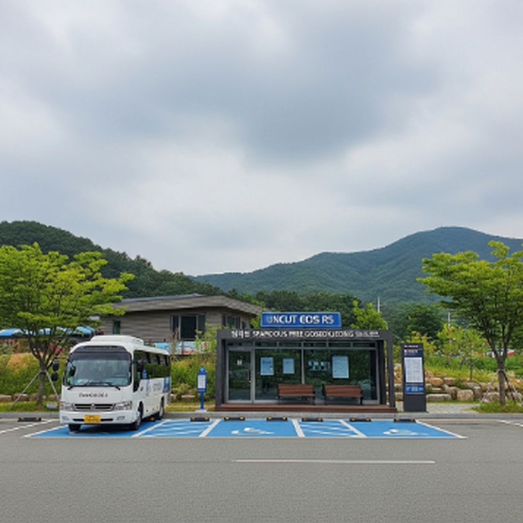 철원 고석정 관광지 넓은 무료 주차장 및 셔틀버스 정류장 이용 방법