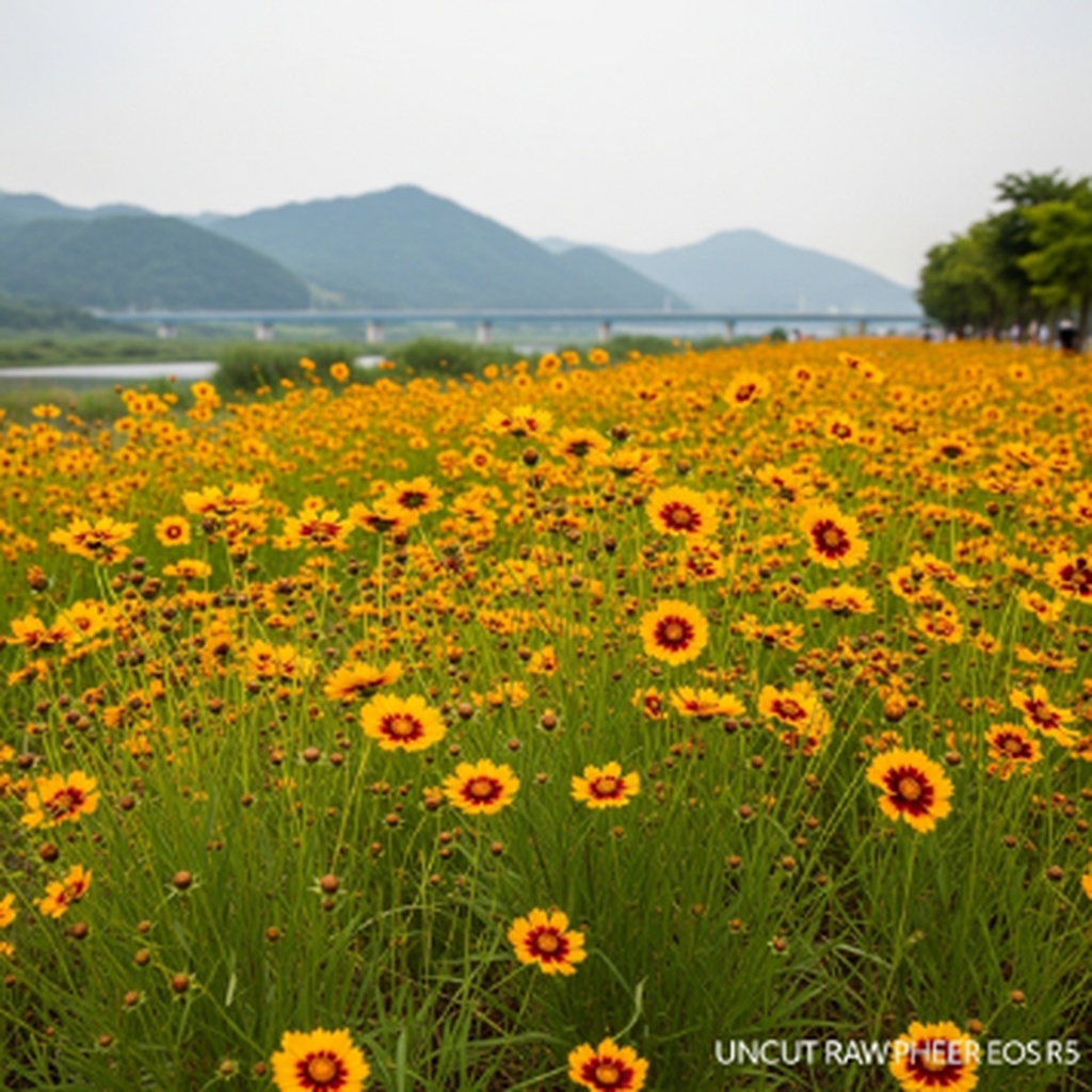 함안 악양생태공원 금계국 개화 및 남강 변 산책로 이용 방법