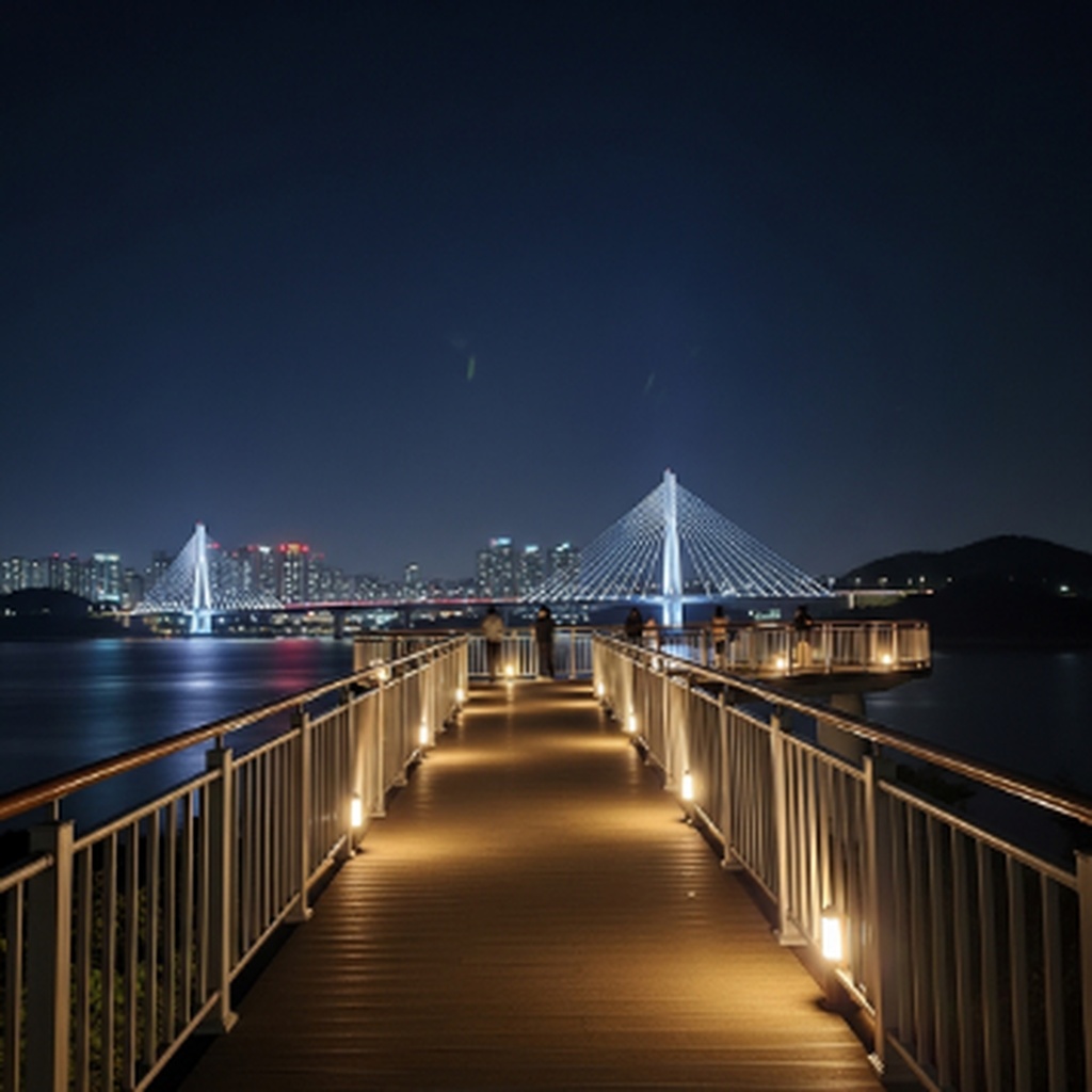 창원 저도 콰이강의 다리 스카이워크 야경 및 바다 전망 산책