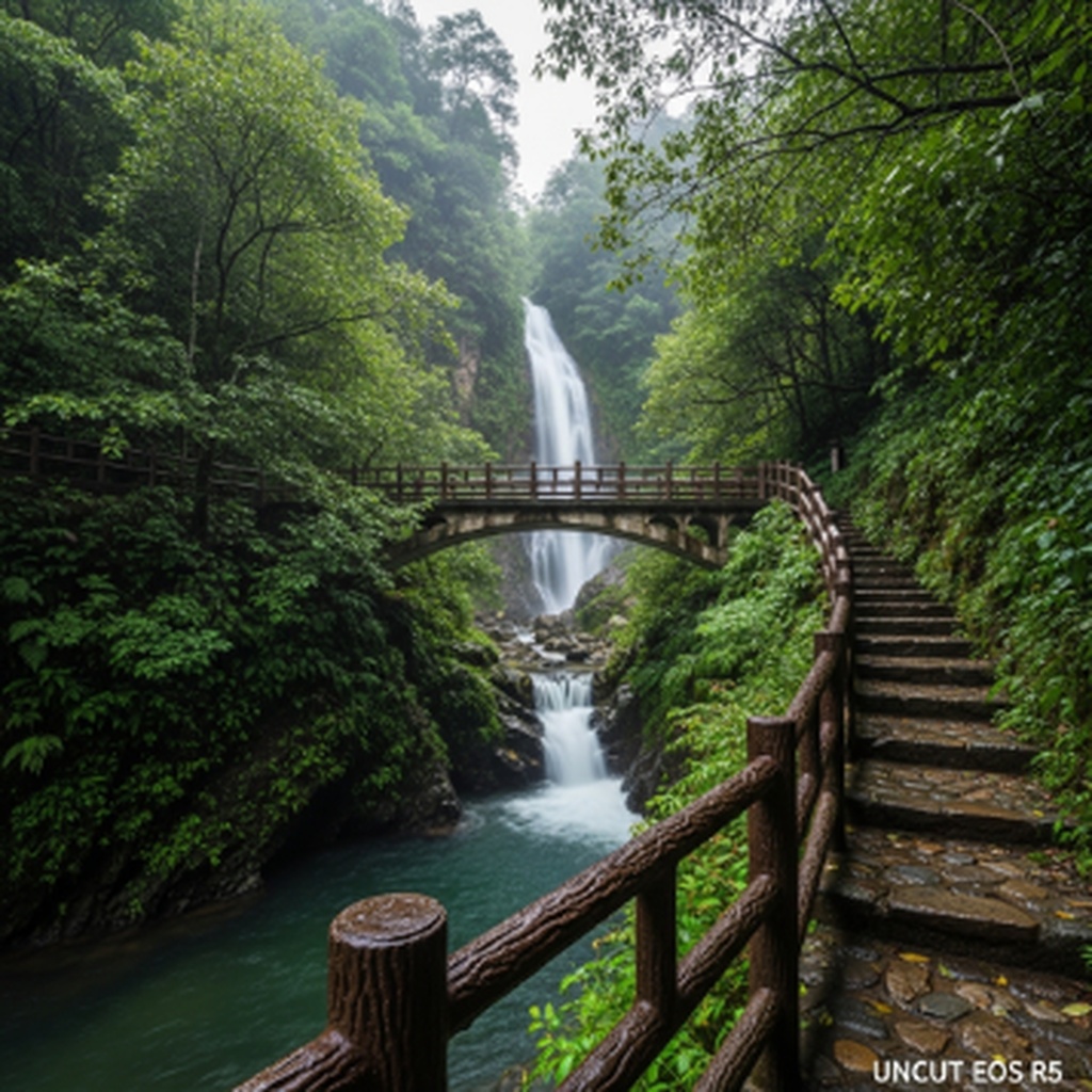 순창 강천산 군립공원 구름다리 및 병풍폭포 맨발 걷기 코스