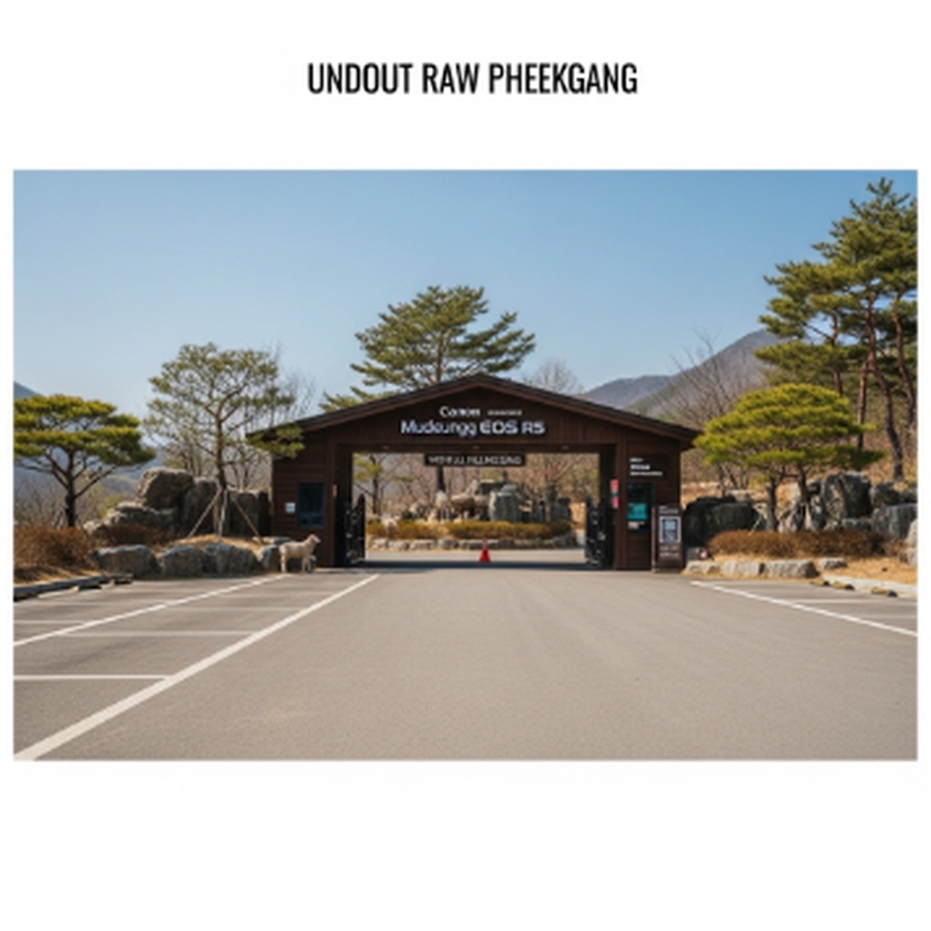 무등산 양떼목장 입구 전용 주차장 및 주말 만차 시 우회로