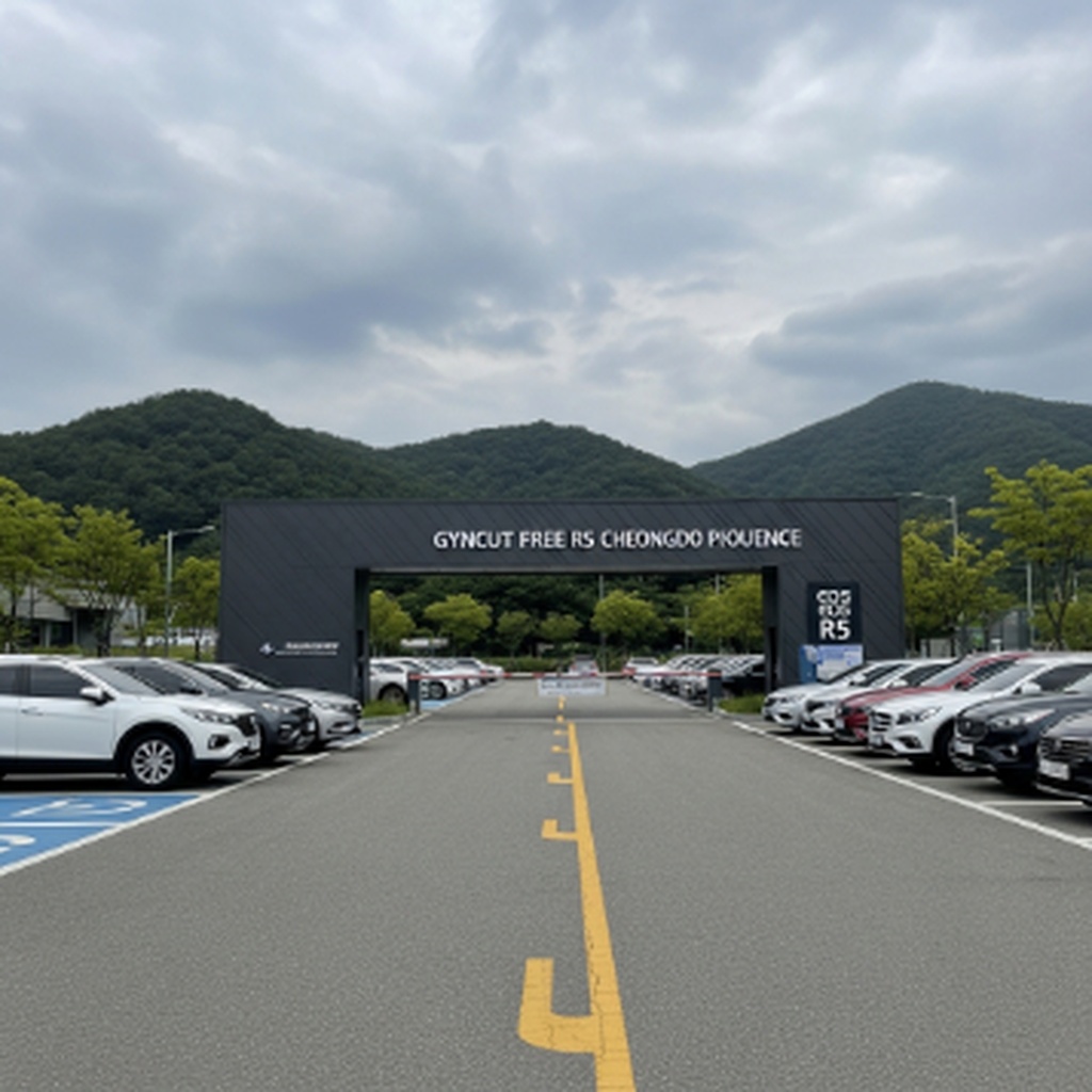 경북 청도 프로방스 입구 넓은 무료 주차장 및 주차 시설 안내